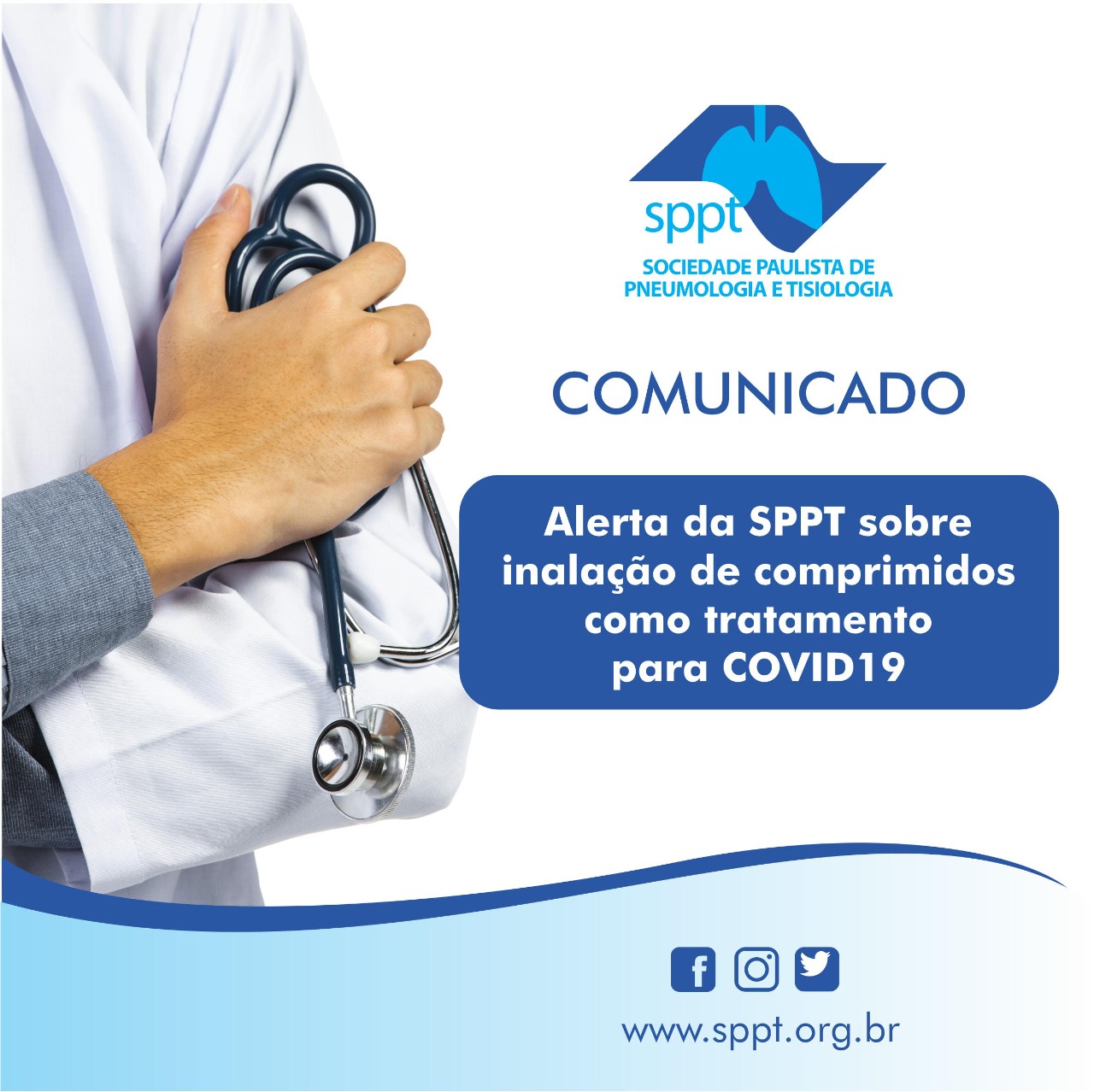 Leia mais sobre o artigo Alerta da SPPT sobre inalação de comprimidos como tratamento para COVID19