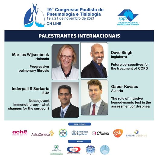 Leia mais sobre o artigo Palestrantes Internacionais – 19º Congresso da SPPT