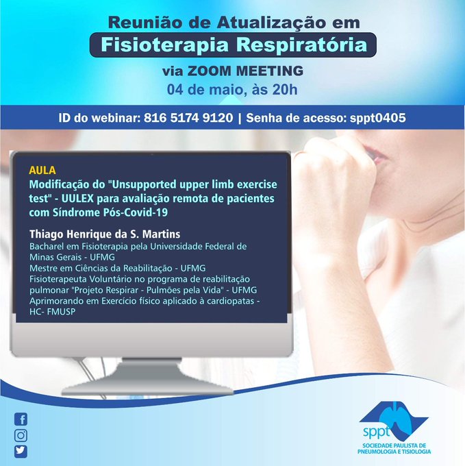 Leia mais sobre o artigo Reunião de Atualização em Fisioterapia Respiratória Via Zoom Meenting