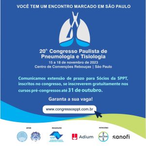 Extensão de prazo para sócios da SPPT se inscreverem gratuitamente nos cursos pré-congresso – 20º Congresso da SPPT