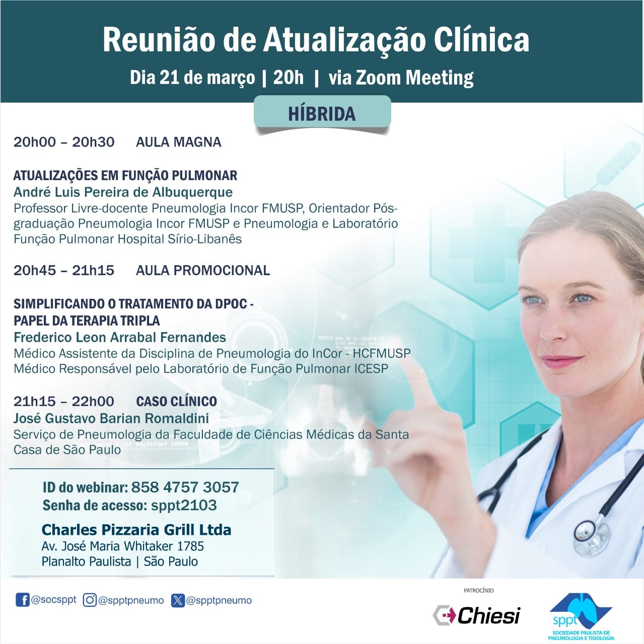 Reunião de Atualização Científica via Zoom Meeting